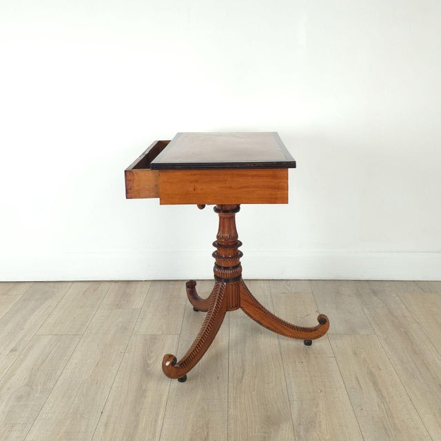 Anglo-Indian Satinwood and Ebony Writing Table, Circa 1830 For Sale - Image 4 of 12