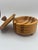 1996 Handcrafted Laminated Wood Lidded Bowl With Geometric Inlay For Sale - Image 10 of 11