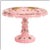 19th Century Pink Triple Overlay Enameled Bohemian Glass Cake Stand For Sale - Image 4 of 11