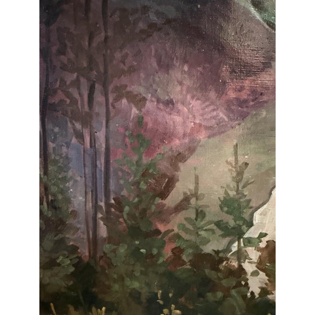Meyer Moringen Helene, Wesertal Gieselwerder Reinhardswald View, 1890s, Oil on Canvas For Sale - Image 10 of 13
