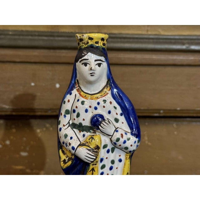 Saint Mary in Quimper Earthenware, 1800s For Sale - Image 3 of 13