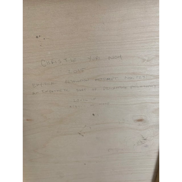 Blue Christie Yuri Noh Empirical Resolution Attempt No. 123 Acrylic on Wood 2015 For Sale - Image 8 of 9