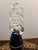 Large 10" Heavy Art Glass Scent Bottle/Decanter Gold Aventurine & Swirl Stopper For Sale - Image 4 of 7
