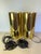 Pair of Vintage Brass Cylinder Table Lamps in the Style of Robert Sonneman, 1970s Modernist Uplights For Sale - Image 10 of 10