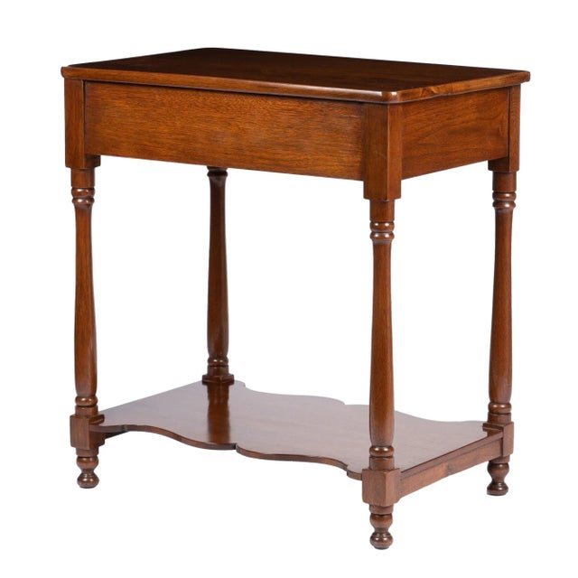 Early 19th Century American Walnut One Drawer Stand With Stretcher Shelf, 1810-20 For Sale - Image 5 of 13
