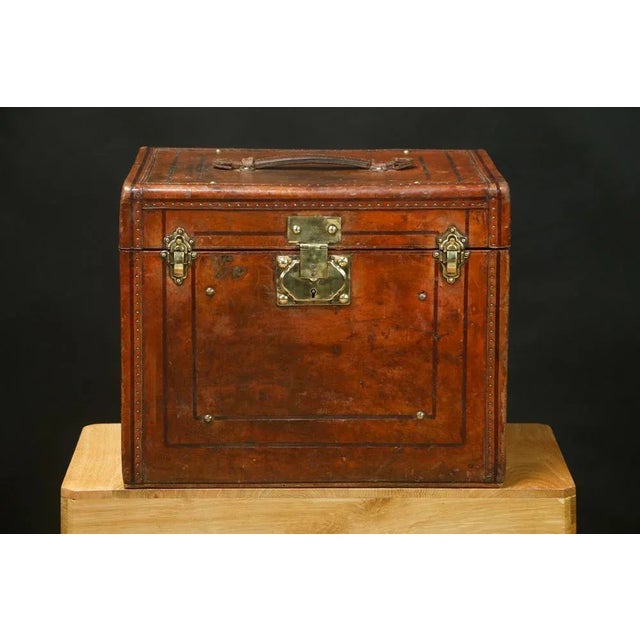 Leather Hat Trunk, 1920s For Sale - Image 9 of 9