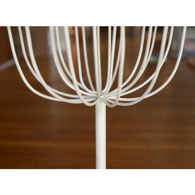 Vintage Sculptural French Country White Metal Candelabra Stand For Sale - Image 11 of 13