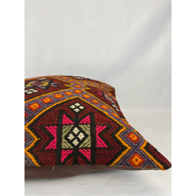 Turkish Kilim Pillow Cover For Sale - Image 4 of 5