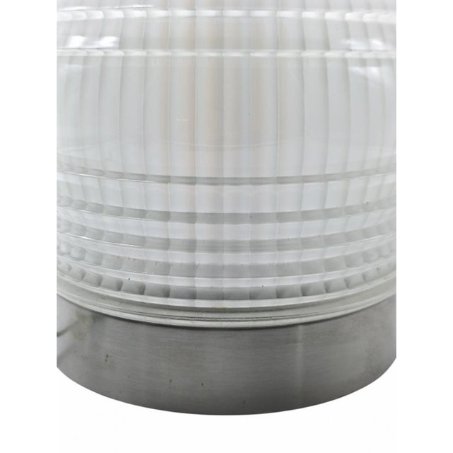 Glass Fresnel Table Lamp from Oluce, Italy 1960s For Sale - Image 6 of 11