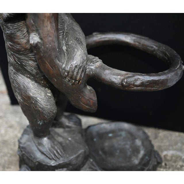Black Forest Bear Cub Coatstand in Bronze, 1980s For Sale - Image 4 of 11