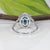 Blue 4.7Ct Cambodian Blue Zircon Ring With Natural Diamond Accents: Solid 14k Gold, Size 6.75 For Sale - Image 8 of 9
