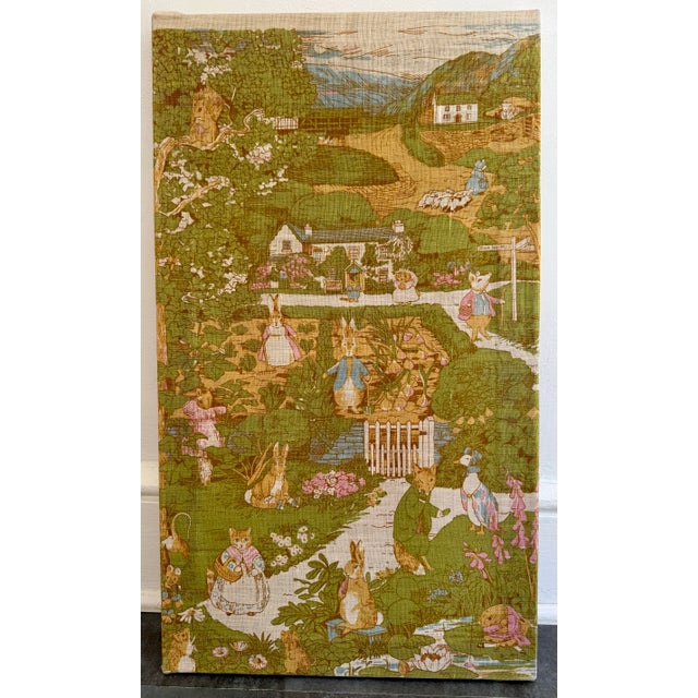 1970s Beatrix Potter Linen Fabric Panel, Framed For Sale - Image 6 of 6