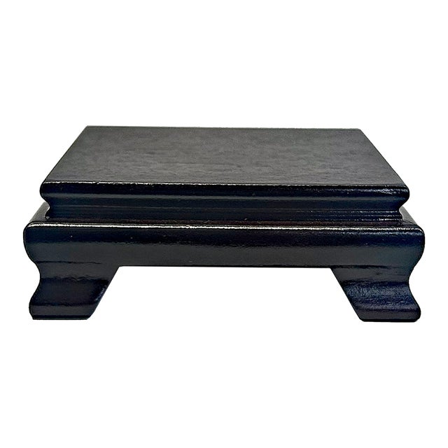 3" Dark Brown Wood Square Shape Display Stand Riser Easel For Sale