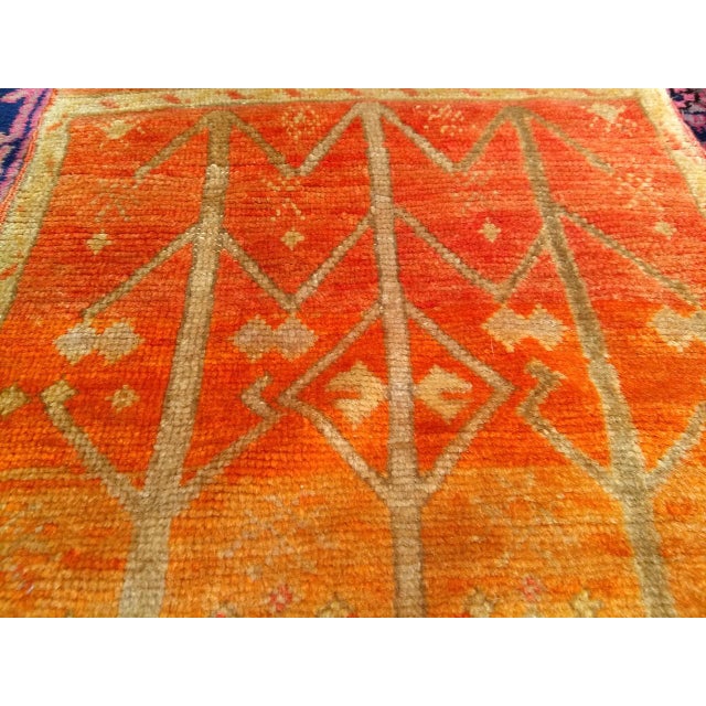 Turkish Antique Turkish Oushak Rug, Handwoven Wool, Geometric Pattern, 1890s, 2' x 3' For Sale - Image 3 of 6