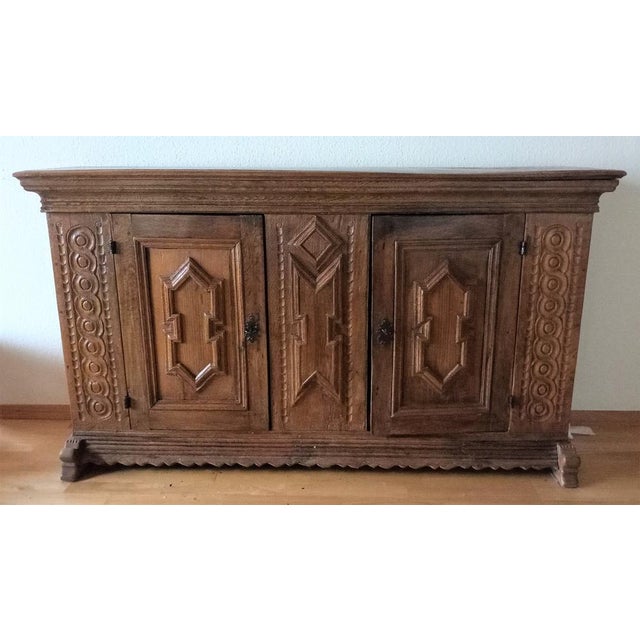Baroque Sideboard in Solid Oak For Sale - Image 10 of 10