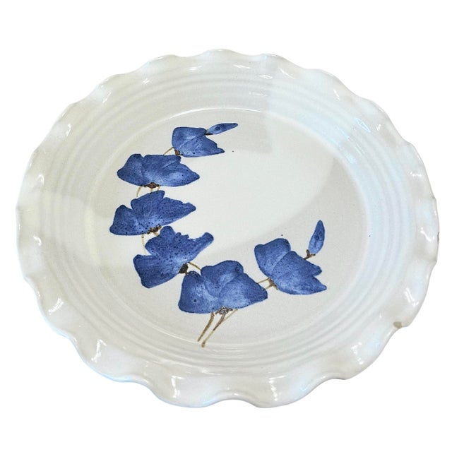 Blue Vintage Studio Pottery Bowls and Platter. Set of 5. Signed For Sale - Image 8 of 13