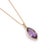 Genuine Amethyst Pendant Necklace – Minimalist Febraury Birthstone Necklace for Woman For Sale - Image 4 of 5