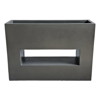 Modern Minimalist Cement Hole Outdoor Planter For Sale