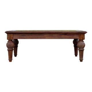 Pineapple Carved Mango Wood Coffee Table For Sale