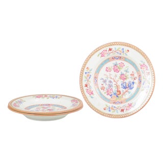 Deep Faience Plates with Oriental Pattern from Cauldon China, England, Set of 3 For Sale
