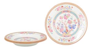 Deep Faience Plates with Oriental Pattern from Cauldon China, England, Set of 3