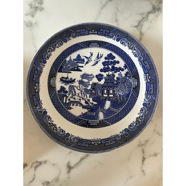 Late 20th Century Late 20th Century Blue Willow Johnson Brothers- Made in England Dish Set - A Set of 41 Pieces For Sale - Image 5 of 11