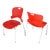 Red Caper Stacking Chairs by Jeff Weber for Herman Miller - a Pair For Sale
