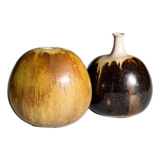 Ceramic Vases from Gotlind & Gerald Weigel, Germany, 1970s, Set of 2 For Sale