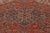 Textile Hand-Knotted Antique Persian Heriz Rug, Rust-Red, White, Blue Medallion Pattern For Sale - Image 7 of 9