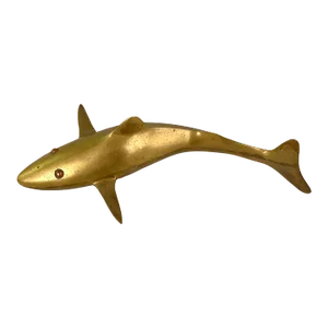 Mid-Century Brass Shark