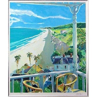 Robert Arron Frame Ltd Ed 69/295 Pencil Signed Serigraph "View From the Balcony" For Sale