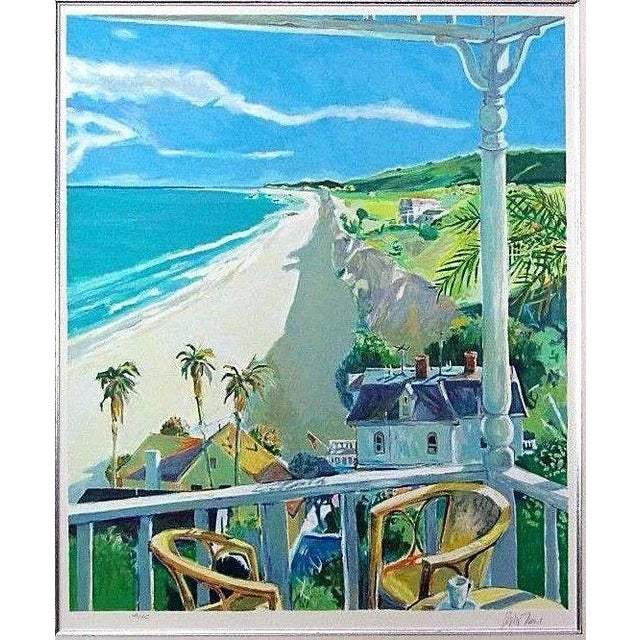 Robert Arron Frame Ltd Ed 69/295 Pencil Signed Serigraph "View From the Balcony" For Sale