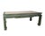A Vintage Ming-Style Coffee Table With a Green and White Raffia Inlay. For Sale - Image 4 of 13