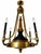 Neoclassical Neoclassical Style Brass Chandelier With Marbleized Obelisk & Turtle Sculpture For Sale - Image 3 of 7