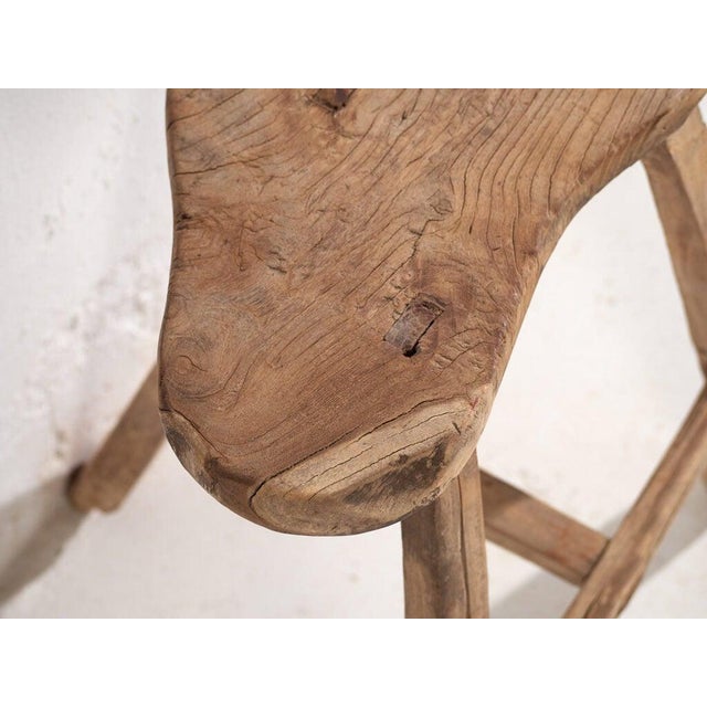 Antique Chinese Elm Stool, 1900s For Sale - Image 5 of 7