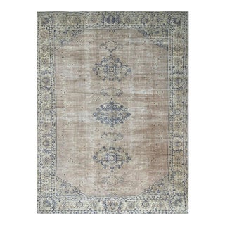 1950s Old Turkish Sparta Area Rug 10x15 For Sale