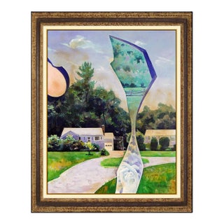 1970s A Broken Picture Oil Painting, Marc Kilonsky For Sale