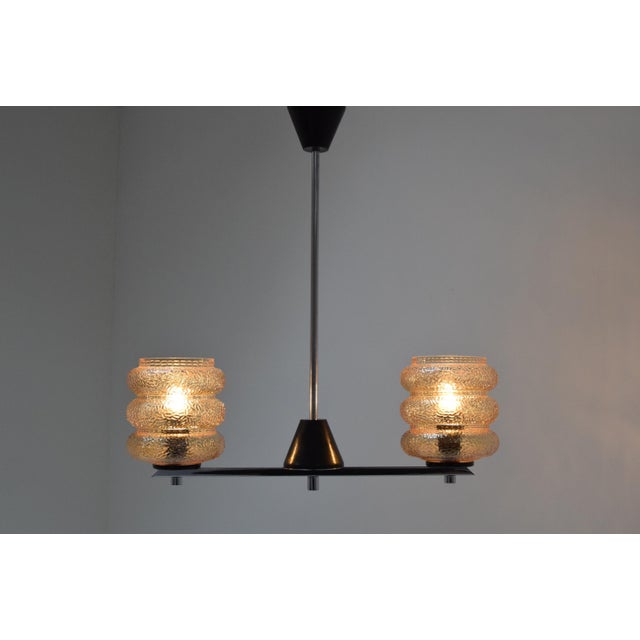 Mid-Century Czechoslovakian Hanging Lamp, 1960s For Sale - Image 3 of 15