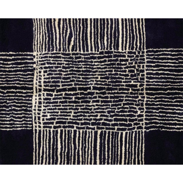Hand-Knotted Wool Rug by Azele Studio For Sale - Image 4 of 10