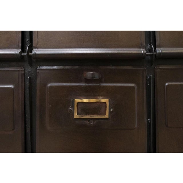 Mid-Century Industrial Steel 15-Tier Cabinet, Italy, 1950s For Sale - Image 9 of 18