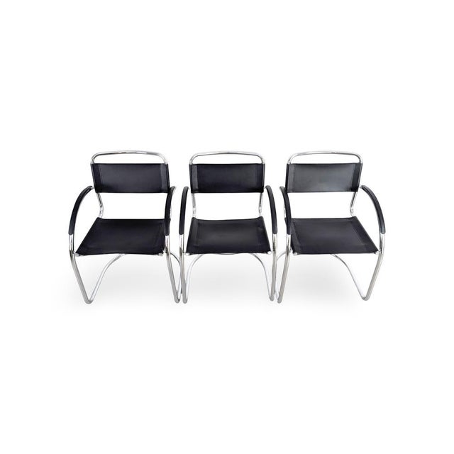 We are offering a beautiful set of three cantilever chairs from Italy for sale. The chairs are of high quality, made in...