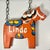 1970s Vintage Boho Chic Gustavian Swedish Dala Horse House Sign & Iron Bracket For Sale - Image 13 of 15