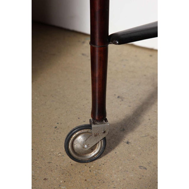 1950s Italian Modern Solid Rosewood Bar Cart For Sale - Image 6 of 10