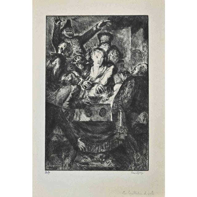 Henri Farge, Figure, Original Etching, 20th Century For Sale