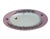 Art Nouveau Antique French Large Floral & Butterfly Pink Limoges Porcelain Oval Platter For Sale - Image 3 of 6