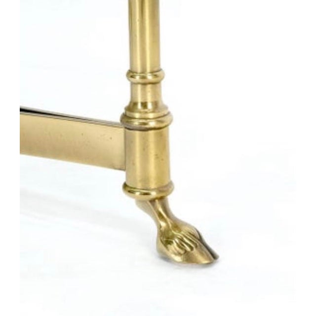 Vintage LaBarge-Style Oval Brass Coffee Table With Hoof Feet For Sale - Image 4 of 4