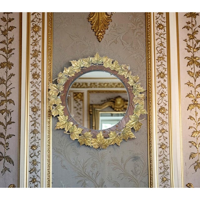 Mirror Vine Leaves Regency Art Nouveau, 1930s For Sale - Image 6 of 6