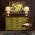 20th-C. Patina Style Hand Painted Italian Marble Top Chinoiserie Sideboard / Credenza For Sale In Atlanta - Image 6 of 8