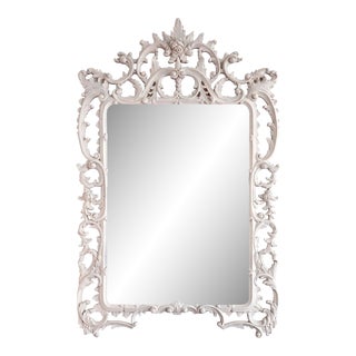 1970s Large Off White Entry Mirror For Sale