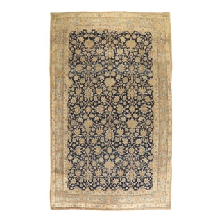Antique Zabihi Collection Blue Formal Kerman Rug - 8' x 12'11" For Sale